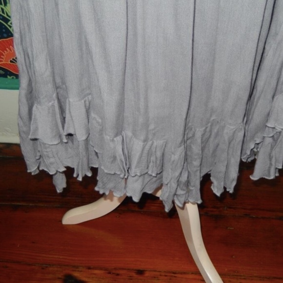 Free People Adella Slate Gray Maxi Long Slip Beach Dress Nwt XS - Picture 4 of 6